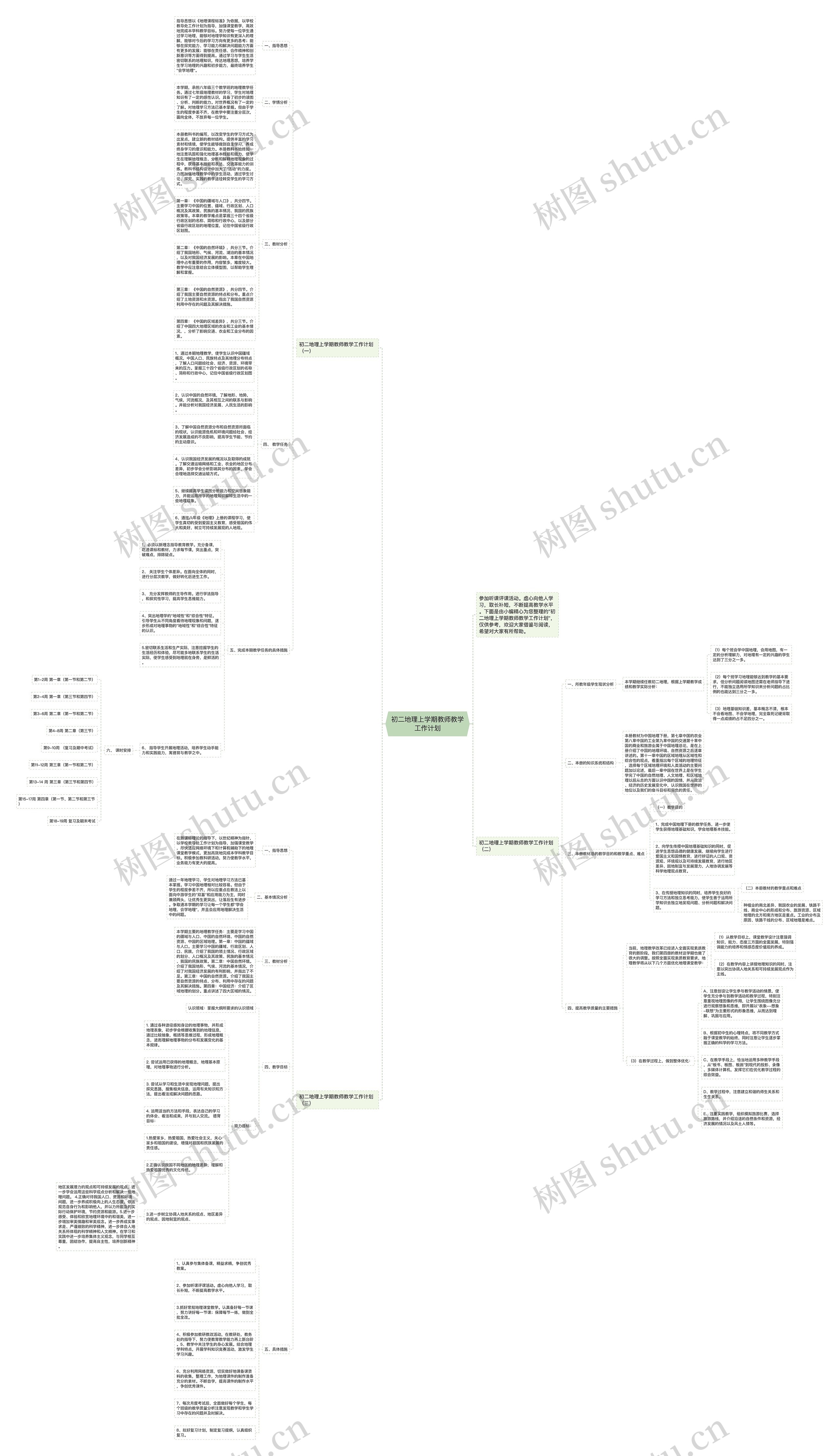 初二地理上学期教师教学工作计划