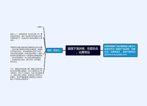 国旗下演讲稿：珍爱生命，远离毒品