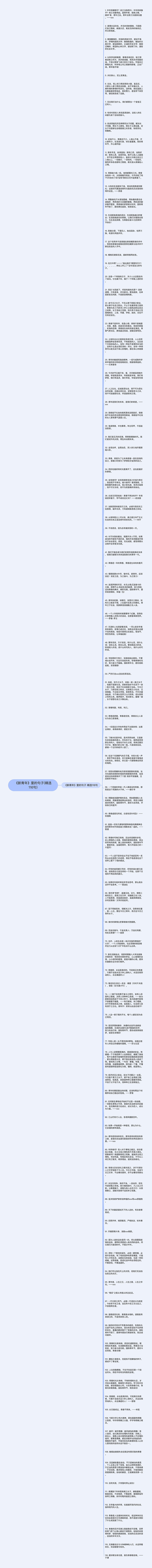 《新青年》里的句子(精选116句)思维导图