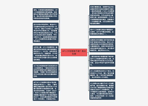AP人文地理难不难?难点在哪 AP人文地理难不难?难点在哪
