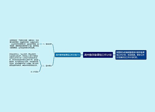 高中数学备课组工作计划 高中数学备课组工作计划