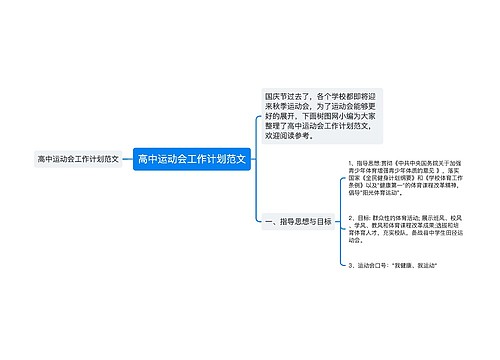 高中运动会工作计划范文