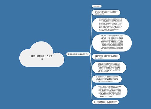 校庆十周年学生代表发言稿