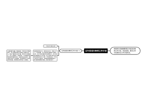 五年级语文教师工作计划