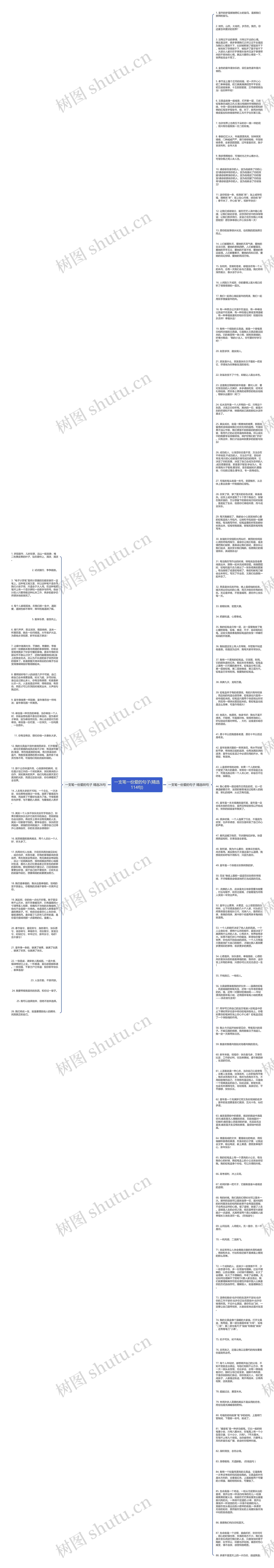 一支笔一份爱的句子(精选114句)思维导图