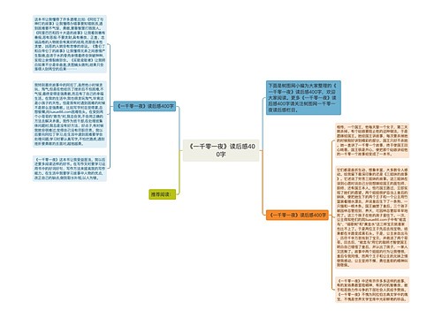 《一千零一夜》读后感400字