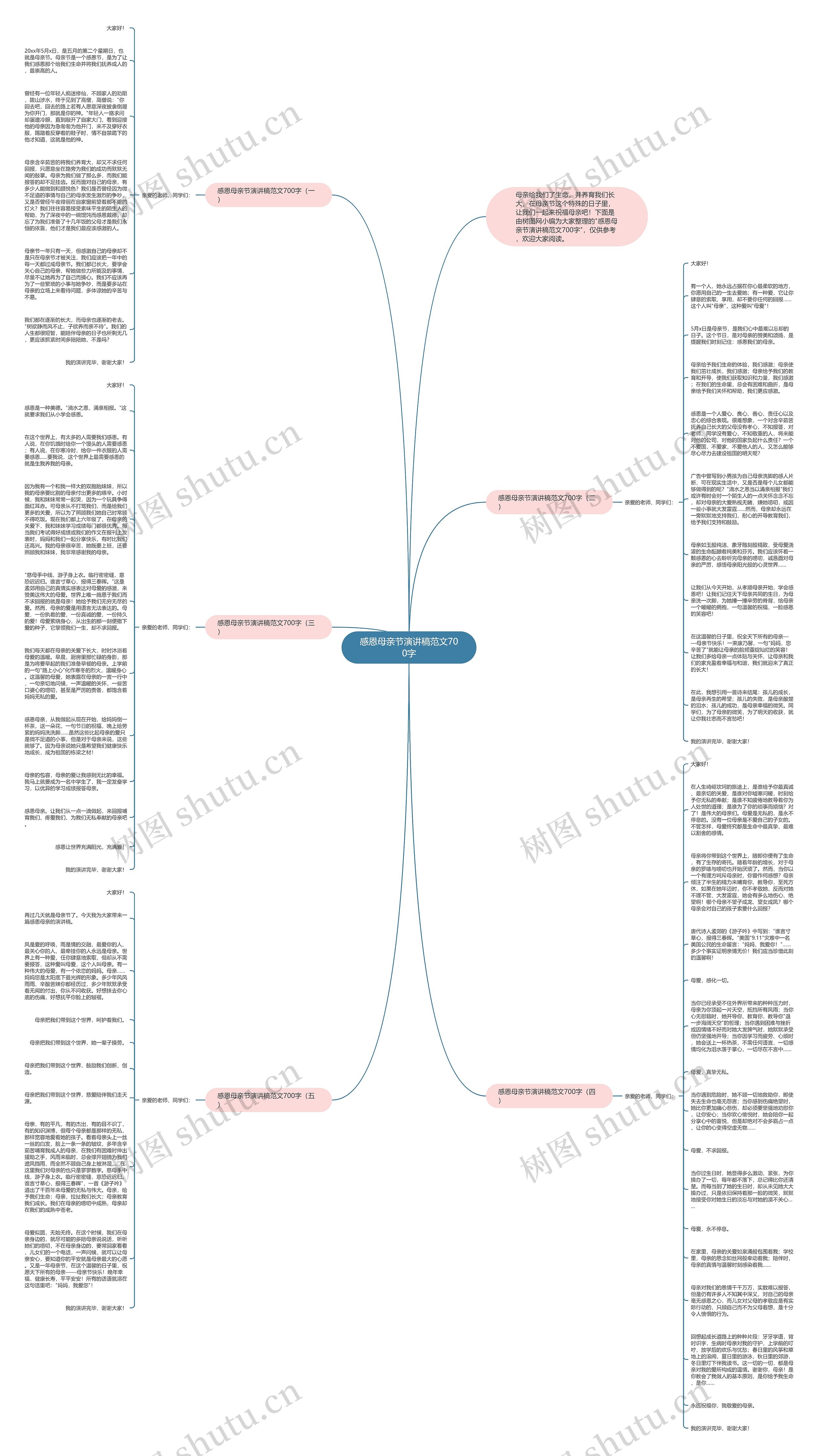 感恩母亲节演讲稿范文700字