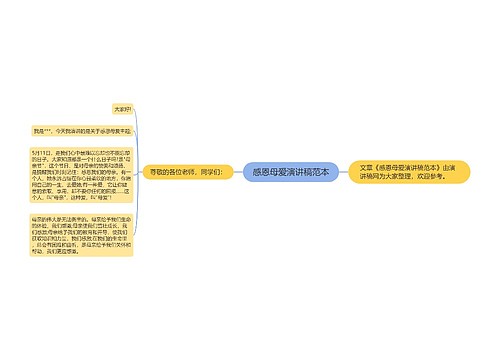 感恩母爱演讲稿范本