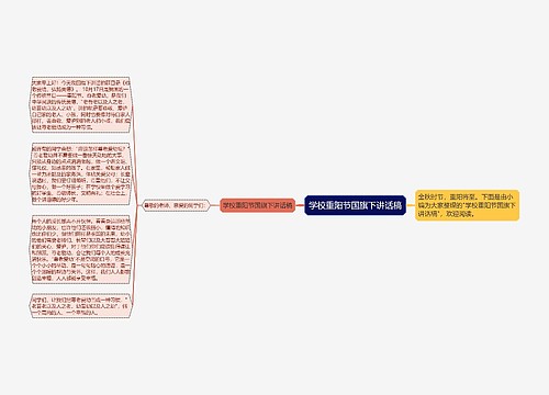 学校重阳节国旗下讲话稿