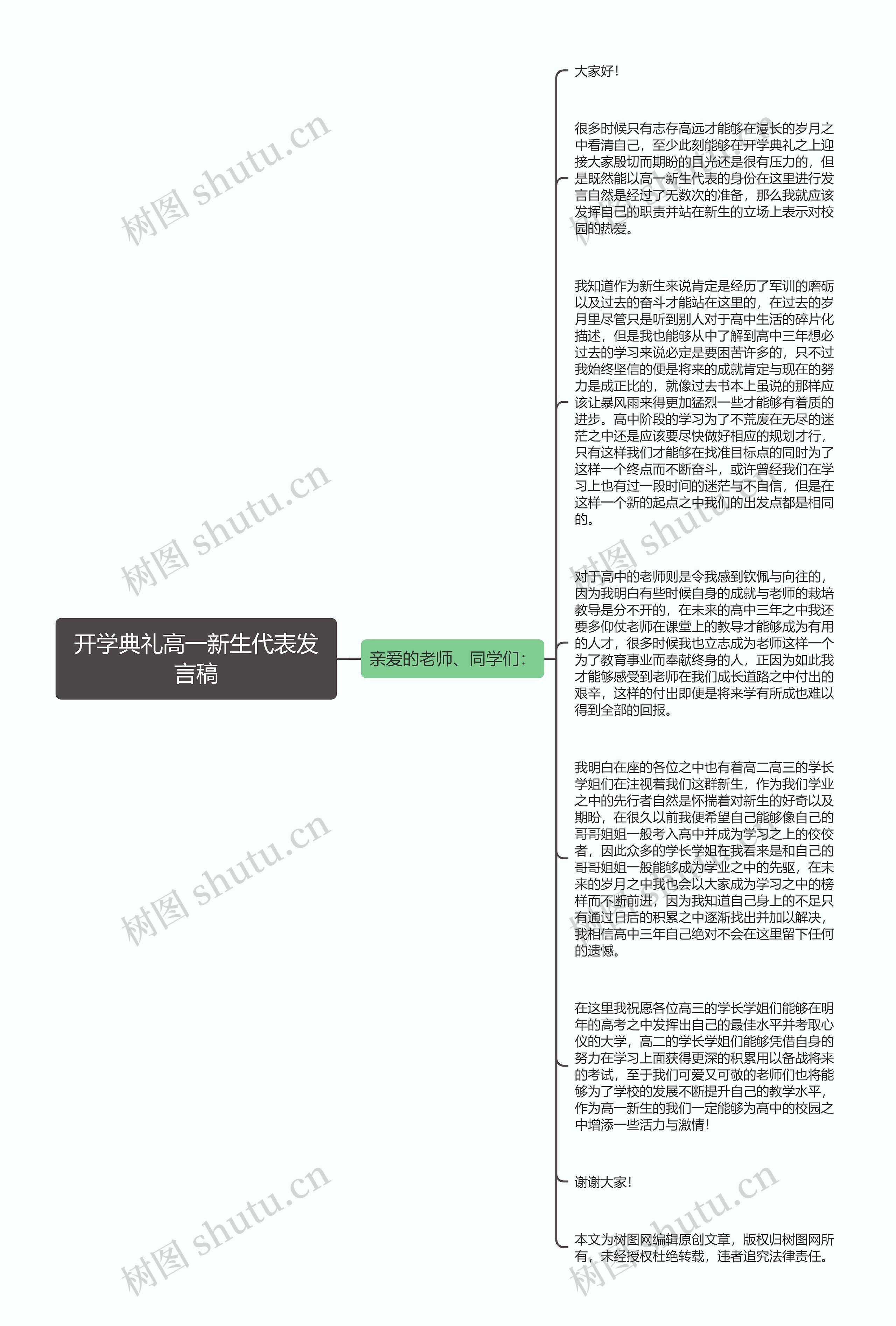 开学典礼高一新生代表发言稿