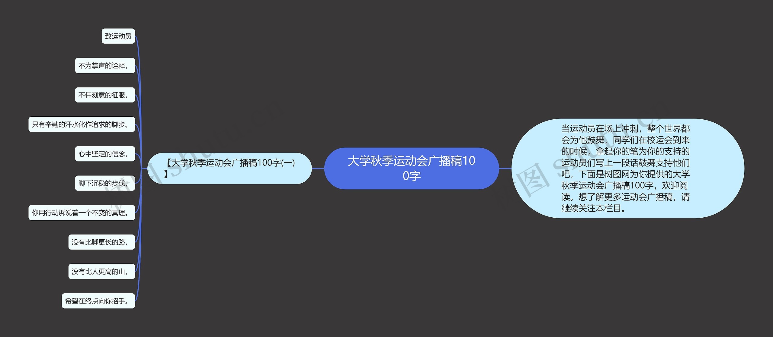 大学秋季运动会广播稿100字