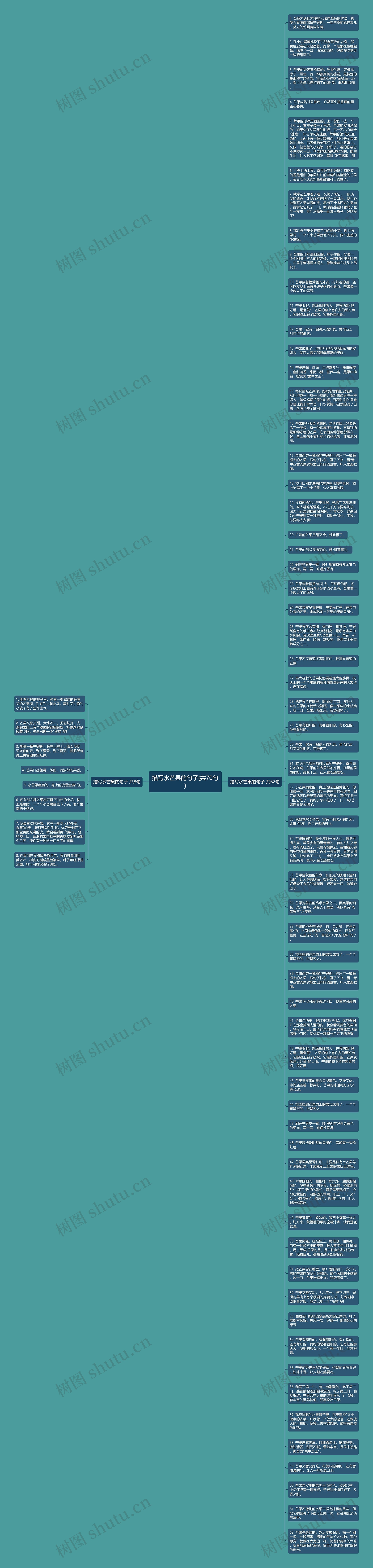 描写水芒果的句子(共70句)思维导图