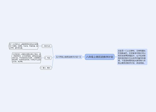 八年级上册历史教学计划