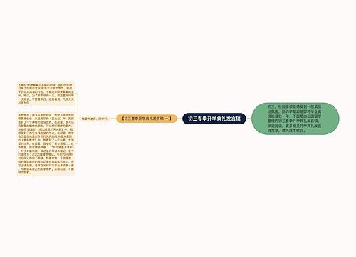 初三春季开学典礼发言稿