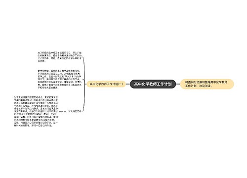 高中化学教师工作计划