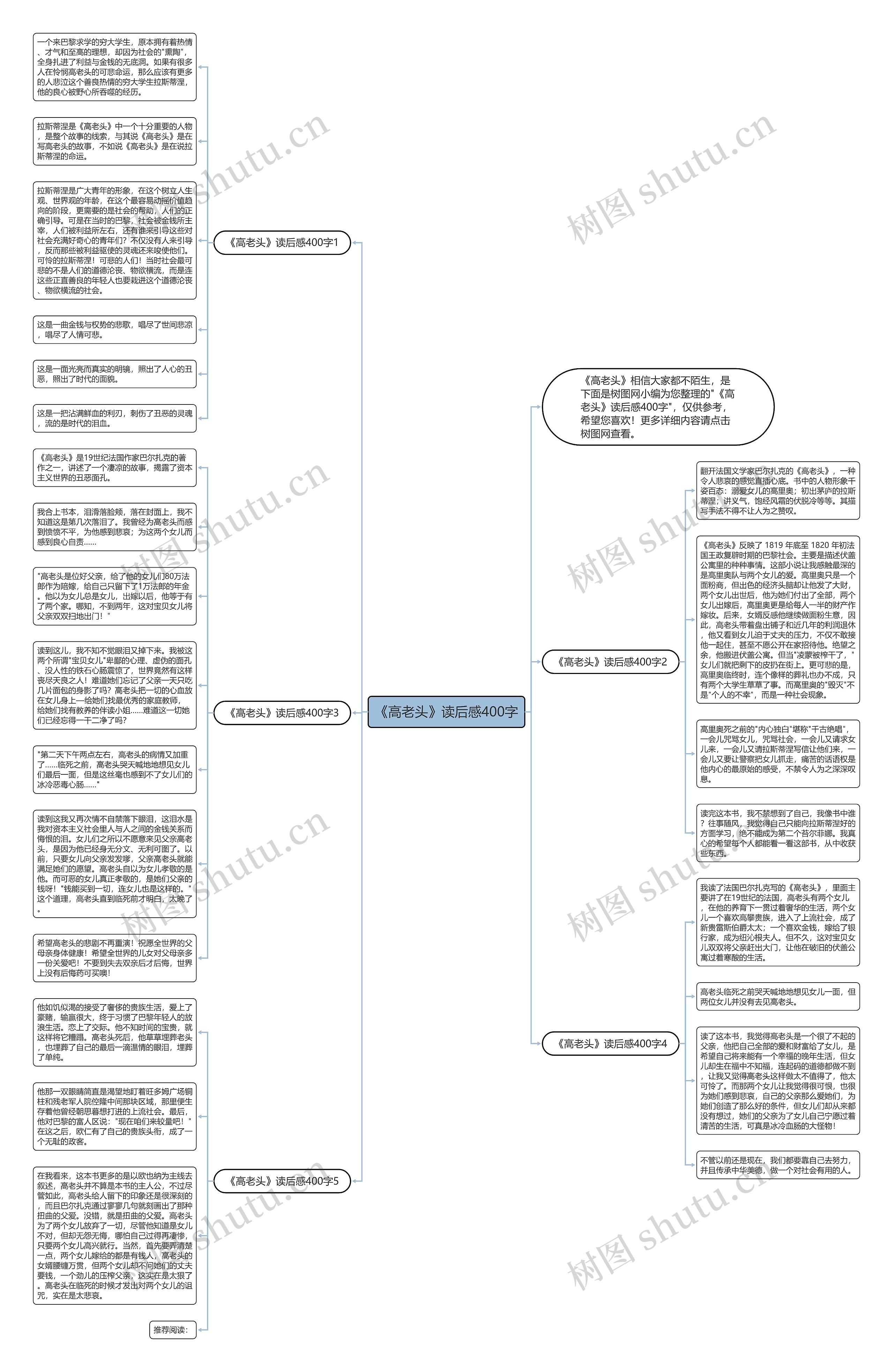 《高老头》读后感400字思维导图