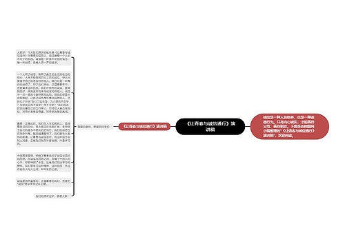 《让青春与诚信通行》演讲稿