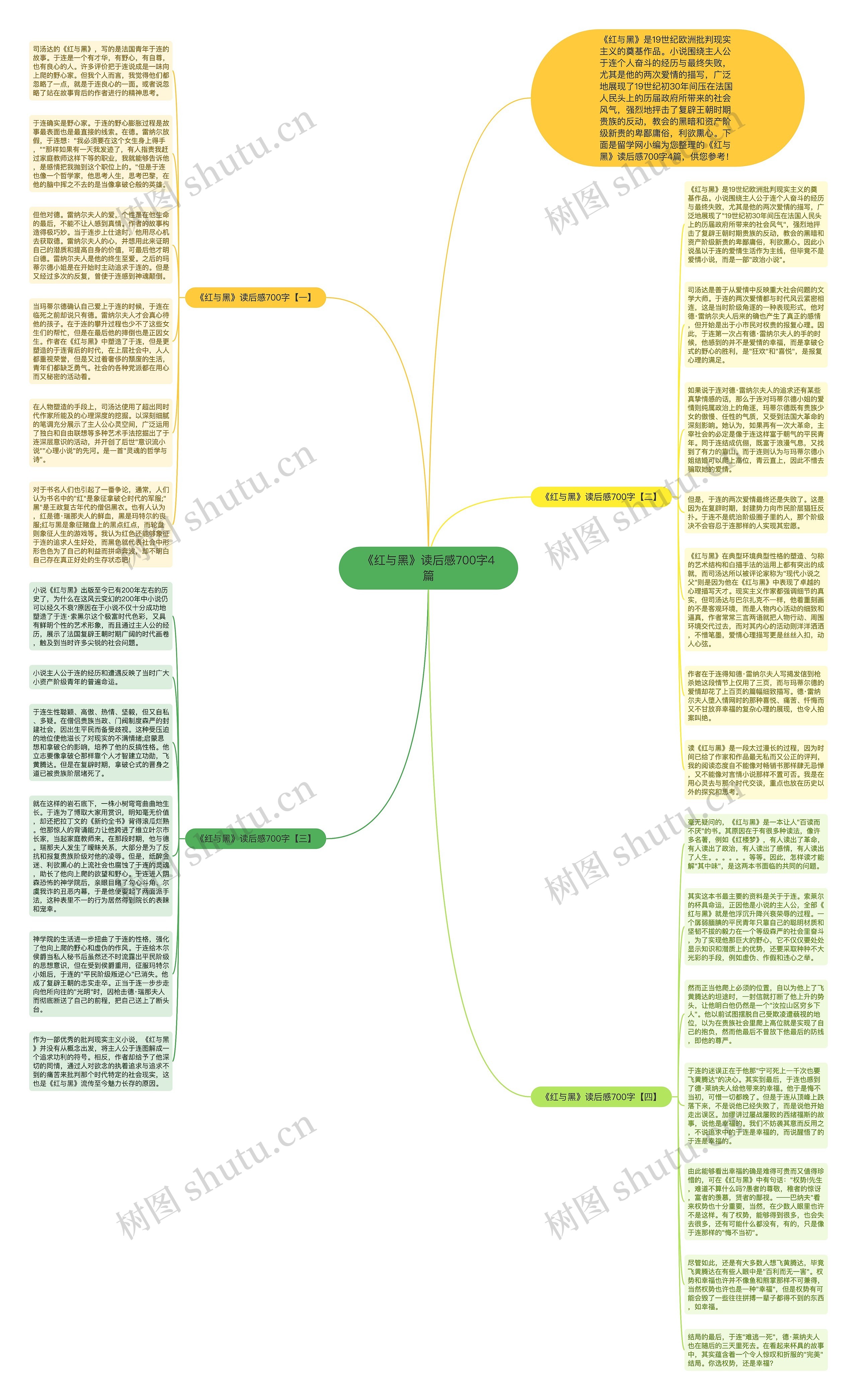 《红与黑》读后感700字4篇思维导图