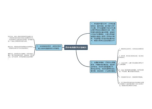 高中体育教学计划例文