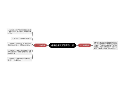 中学教学及管理工作计划