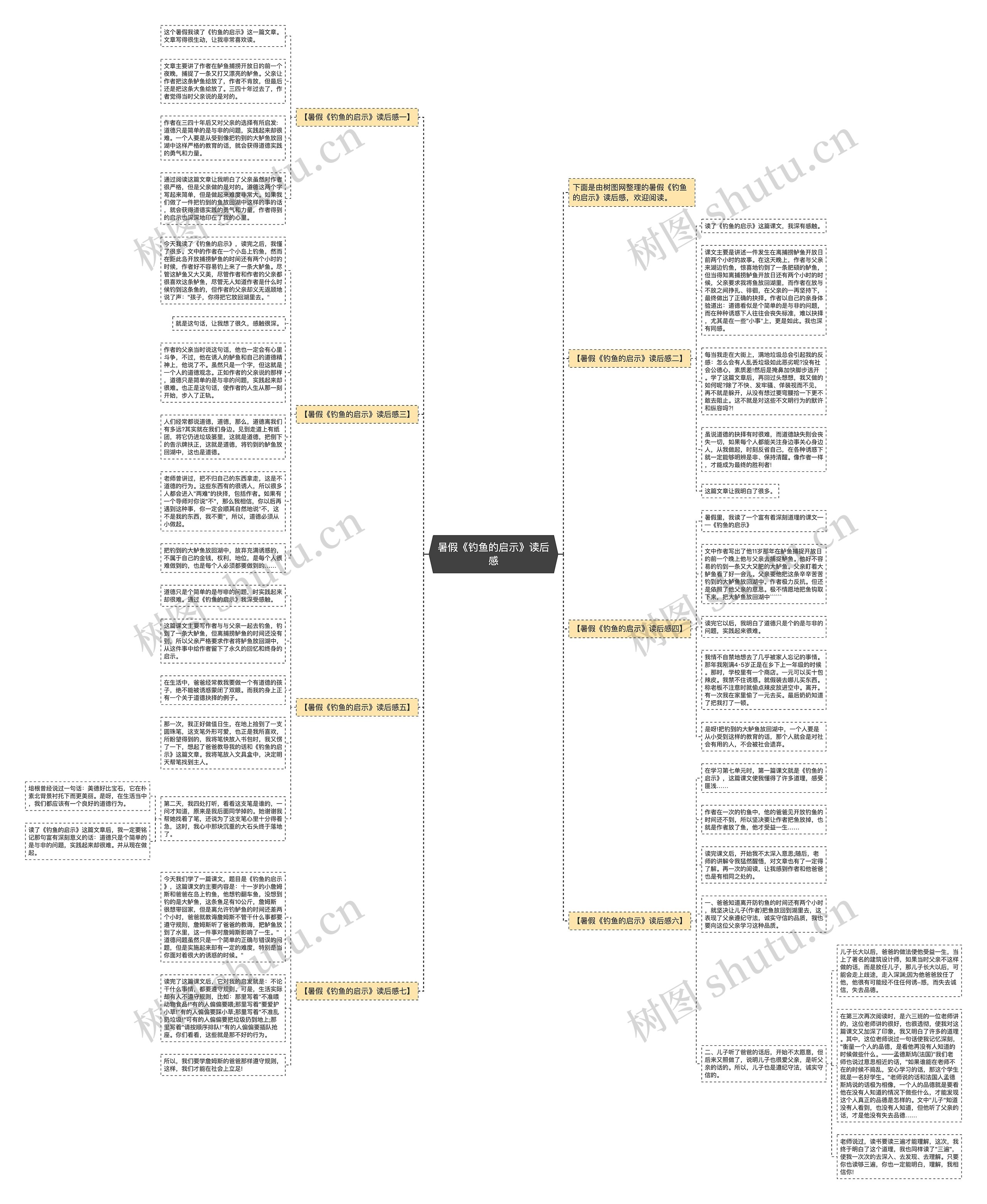 暑假《钓鱼的启示》读后感思维导图