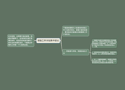 班级工作计划高中班长