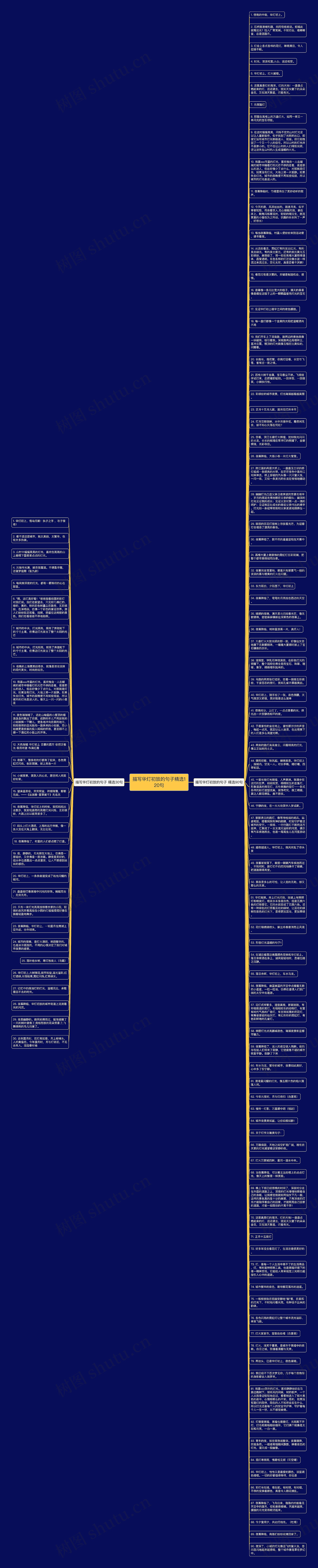 描写华灯初放的句子精选120句思维导图