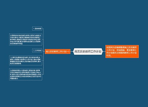 高三历史教师工作计划