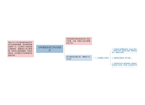 三年级班主任工作计划范文