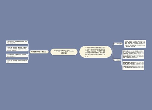 小学语文教学主任个人工作计划