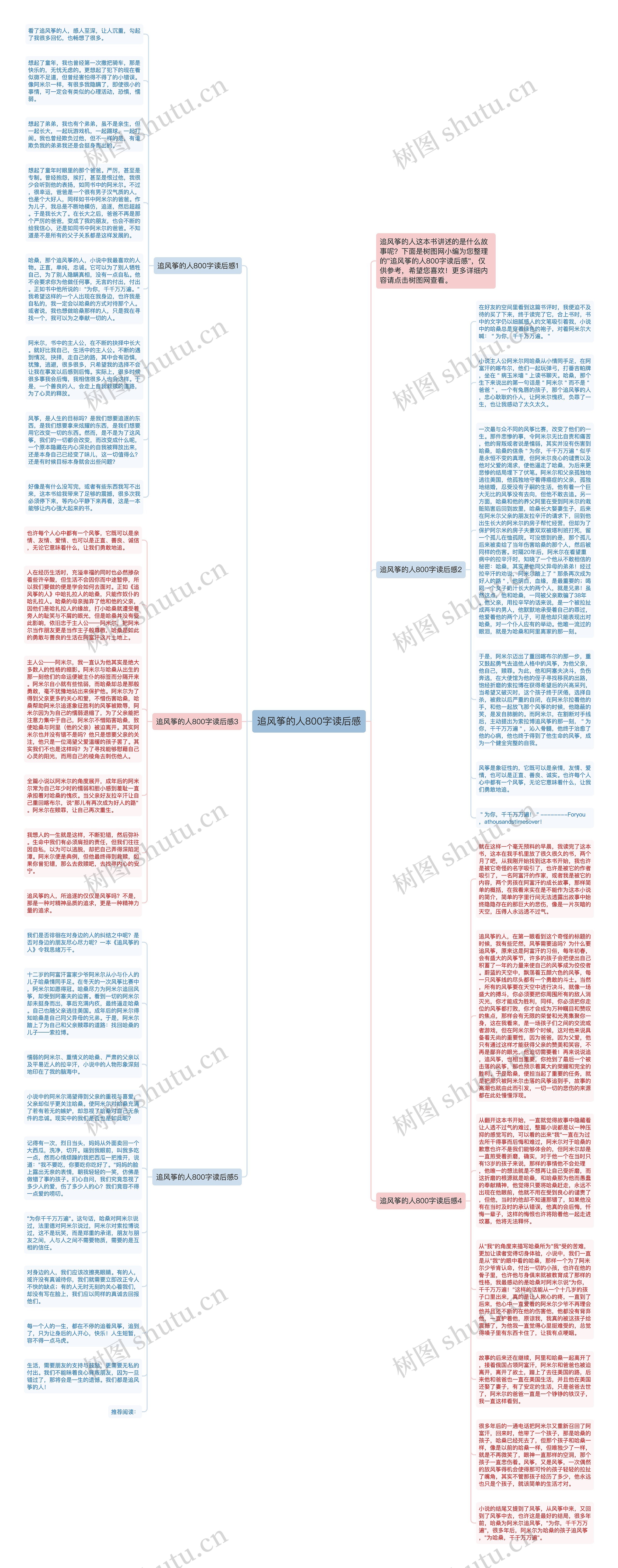追风筝的人800字读后感思维导图