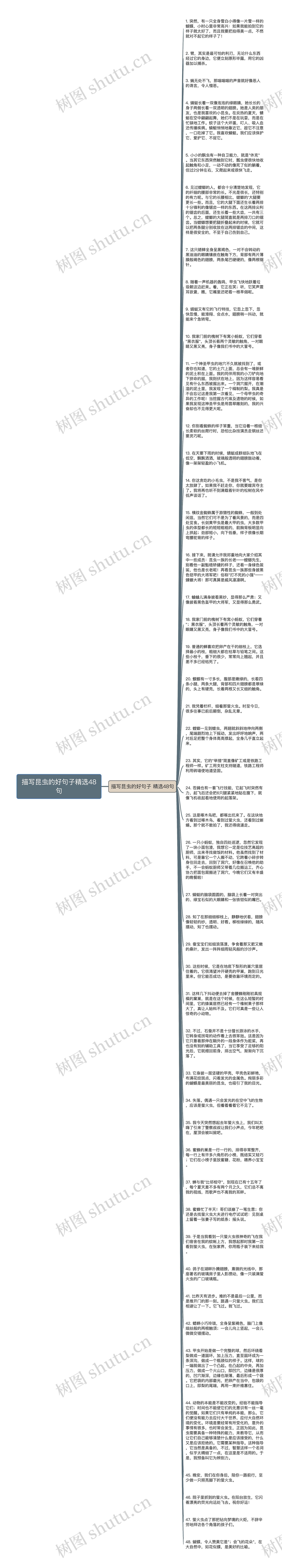 描写昆虫的好句子精选48句思维导图