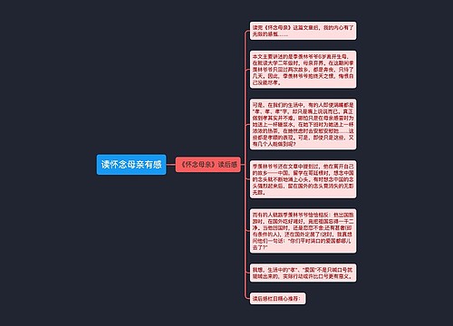 读怀念母亲有感