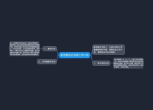 新学期历史老师工作计划