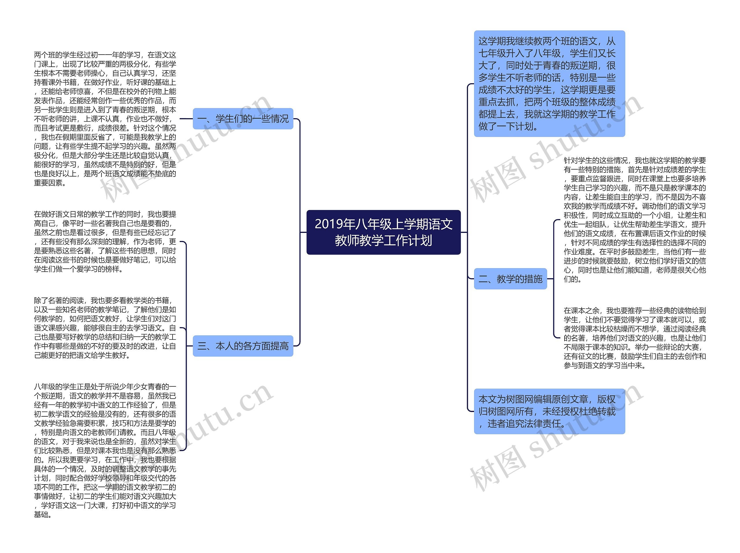 2019年八年级上学期语文教师教学工作计划