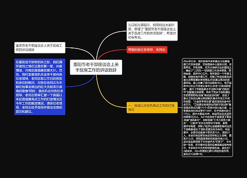 重阳节老干部座谈会上关于反腐工作的讲话致辞 重阳节老干部座谈会上关于反腐工作的讲话致辞