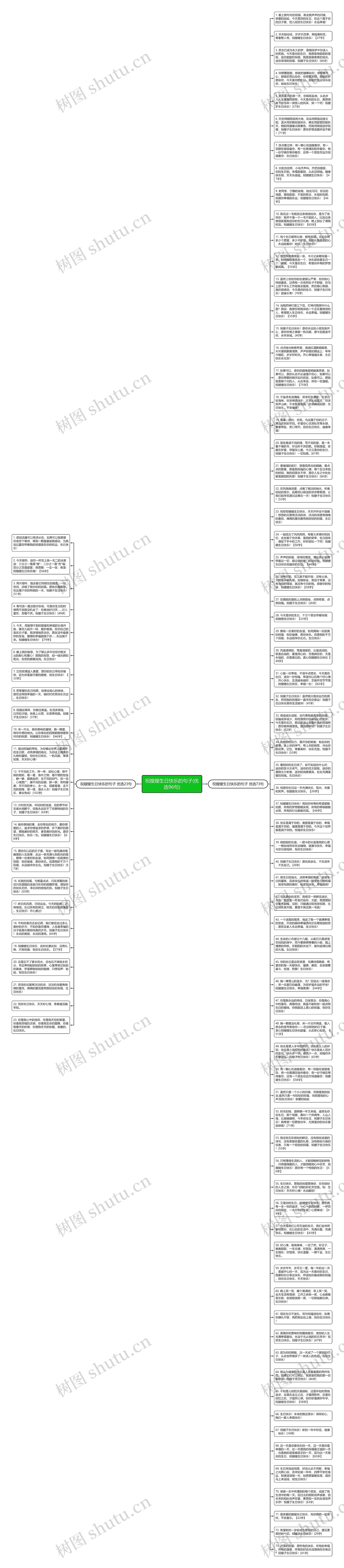 祝嫂嫂生日快乐的句子(优选96句)思维导图