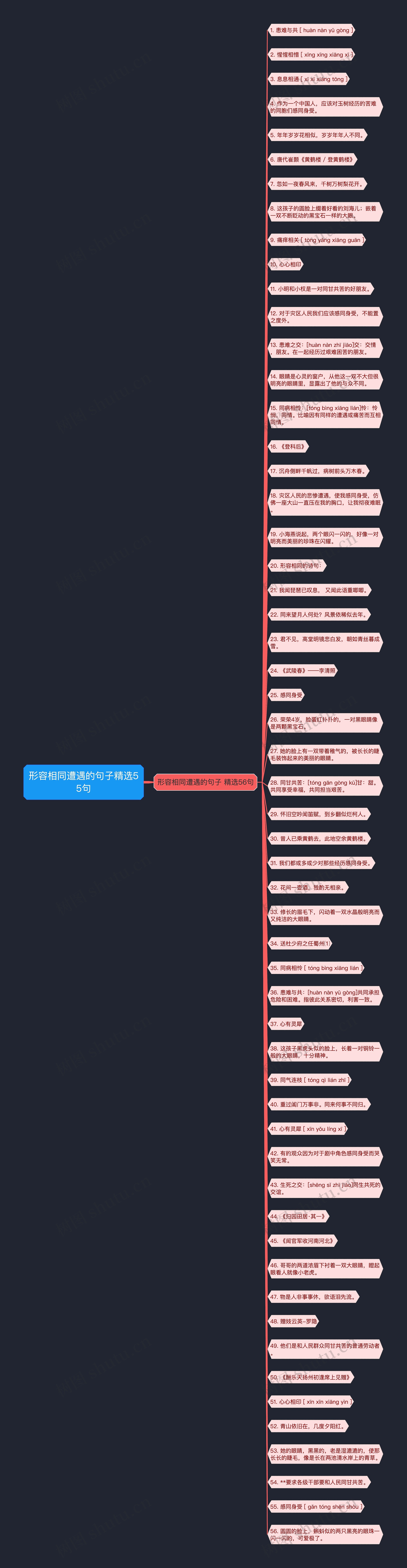 形容相同遭遇的句子精选55句思维导图