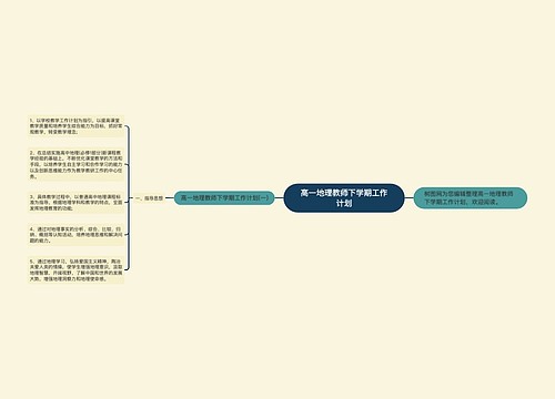 高一地理教师下学期工作计划