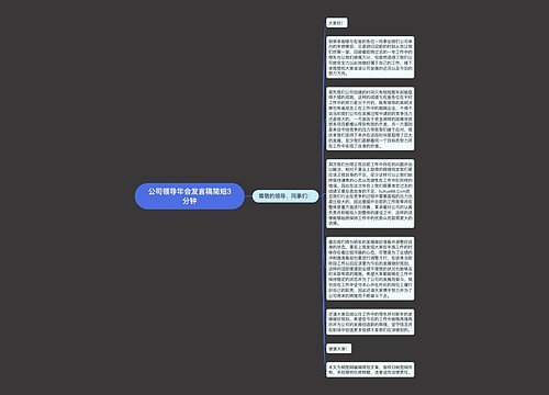 公司领导年会发言稿简短3分钟