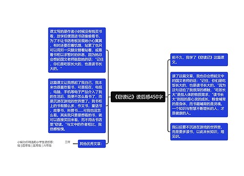 《窃读记》读后感450字