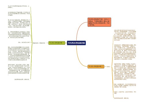 节约用水用电演讲稿