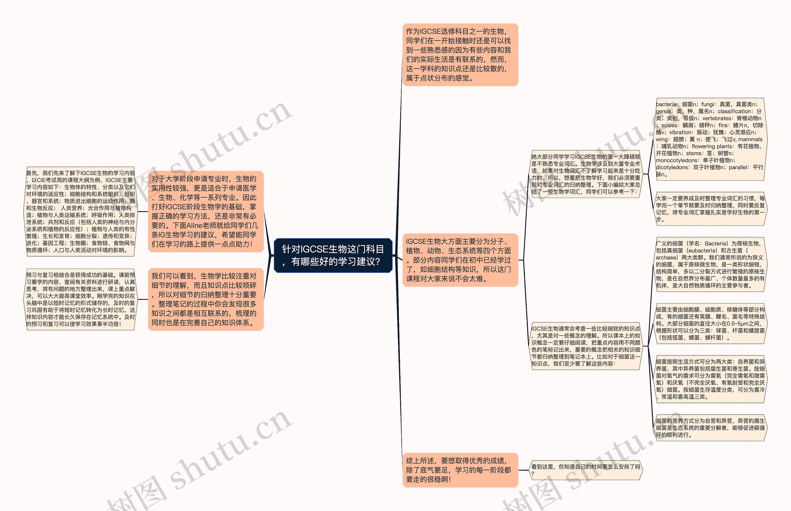 针对IGCSE生物这门科目，有哪些好的学习建议？