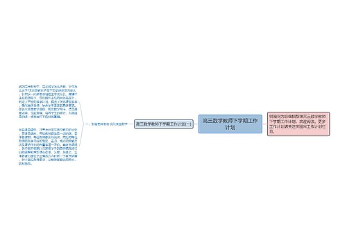 高三数学教师下学期工作计划
