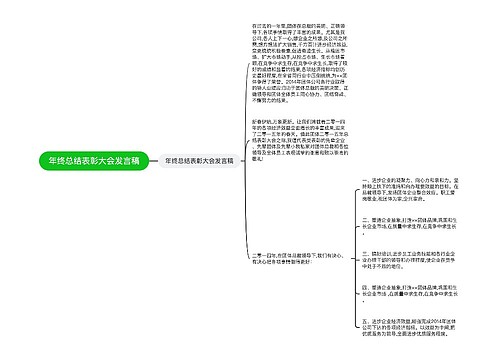 年终总结表彰大会发言稿