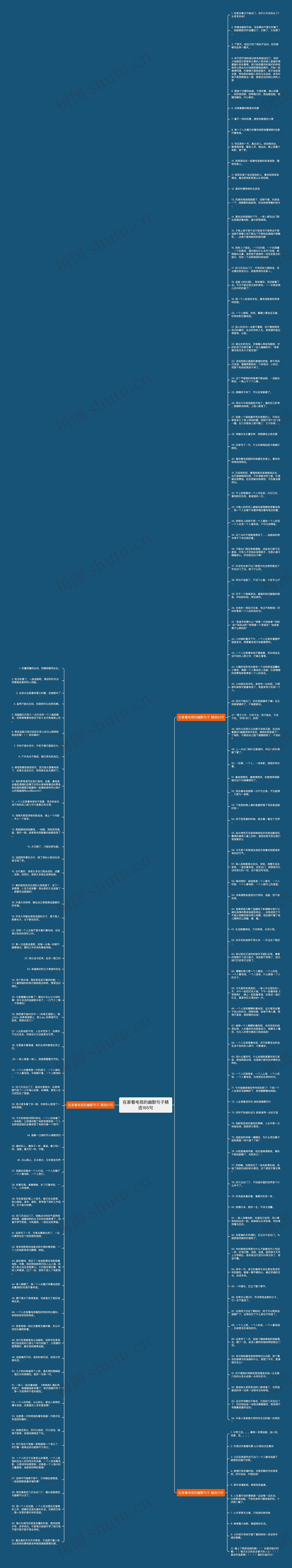 在家看电视的幽默句子精选165句思维导图