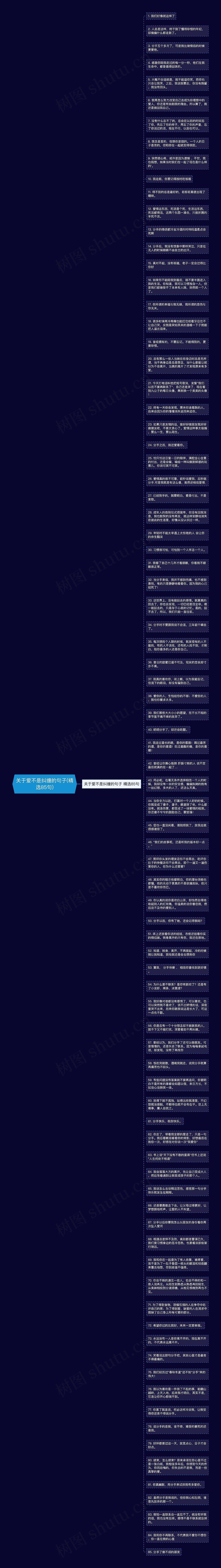 关于爱不是纠缠的句子(精选85句)思维导图