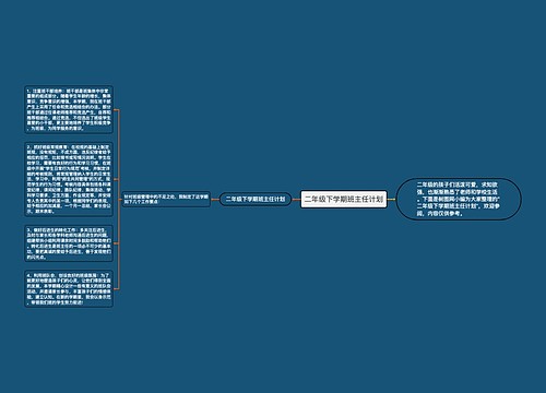 二年级下学期班主任计划