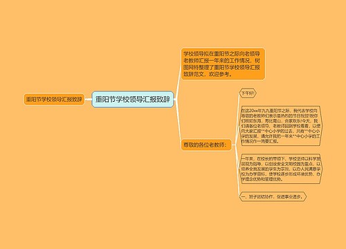 重阳节学校领导汇报致辞