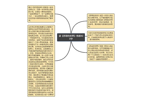 读《苏菲的世界》有感400字